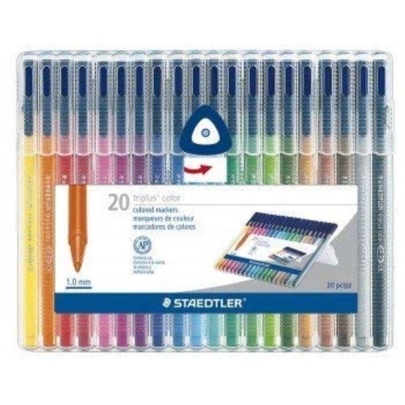 staedtler triplus color - 20 piece colored marker set (1.0mm) (20 piece)
