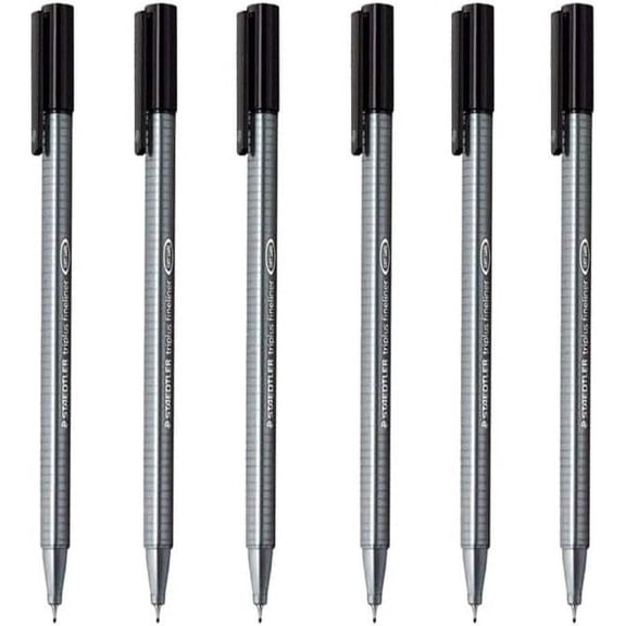 Staedtler Triplus Fineliner Black 0.3mm - Pack of Six