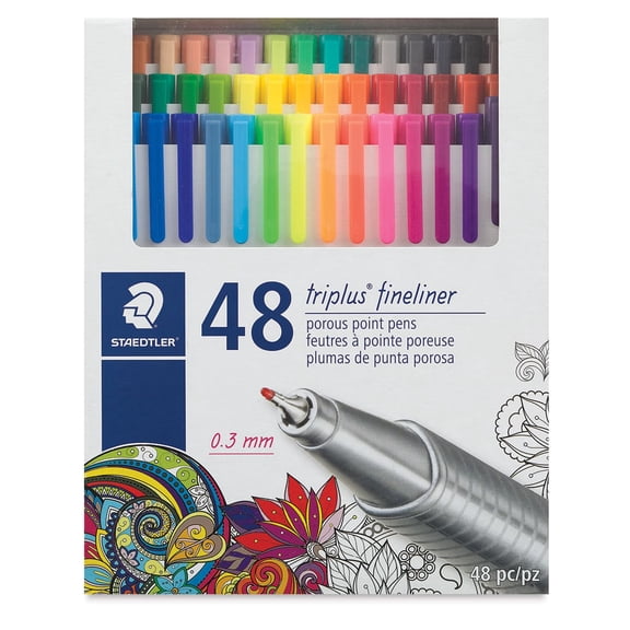 Staedtler Triplus Fineliner Pen - Set of 48, Assorted Colors