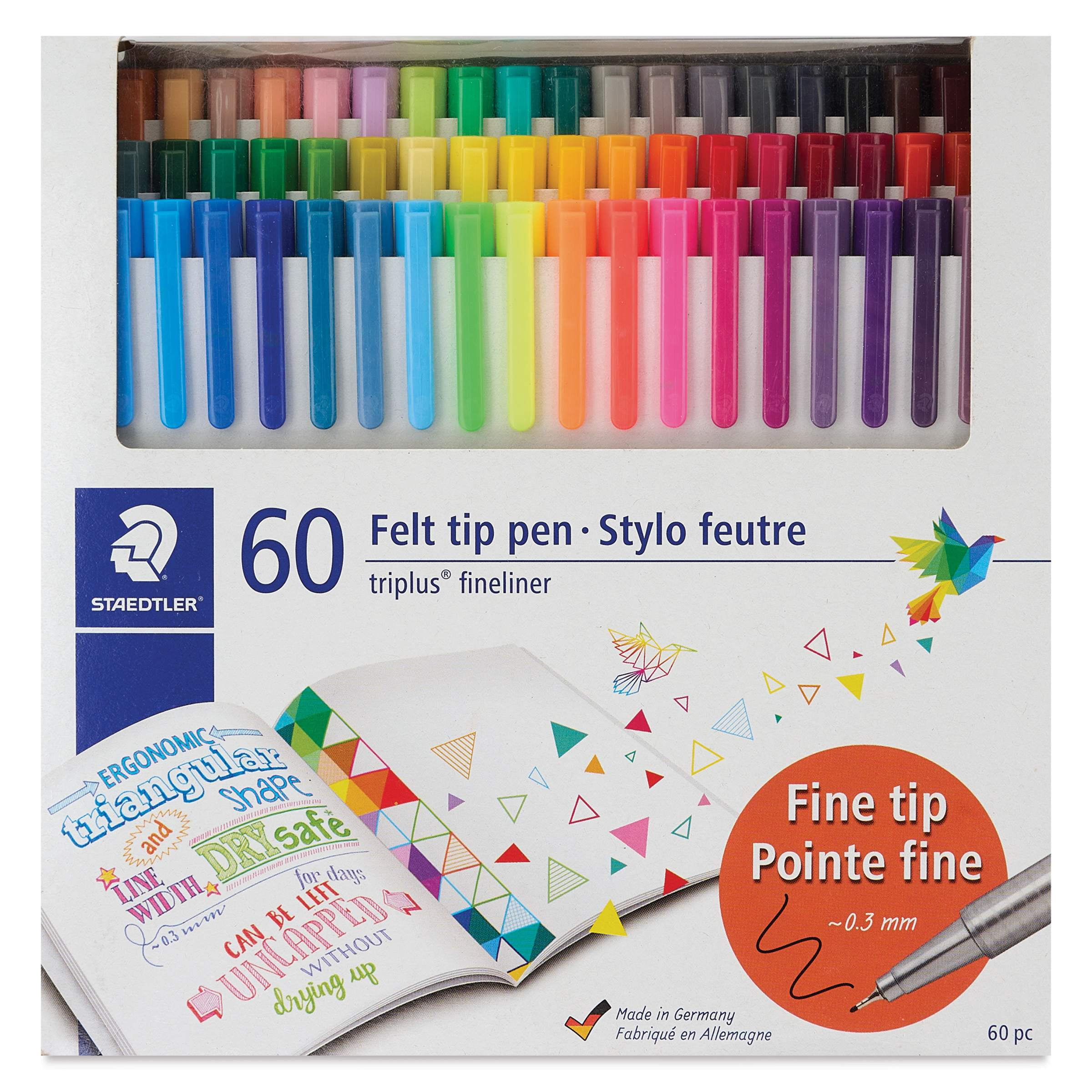 Staedtler Triplus Fineliner Pen - Set of 60, Assorted Colors