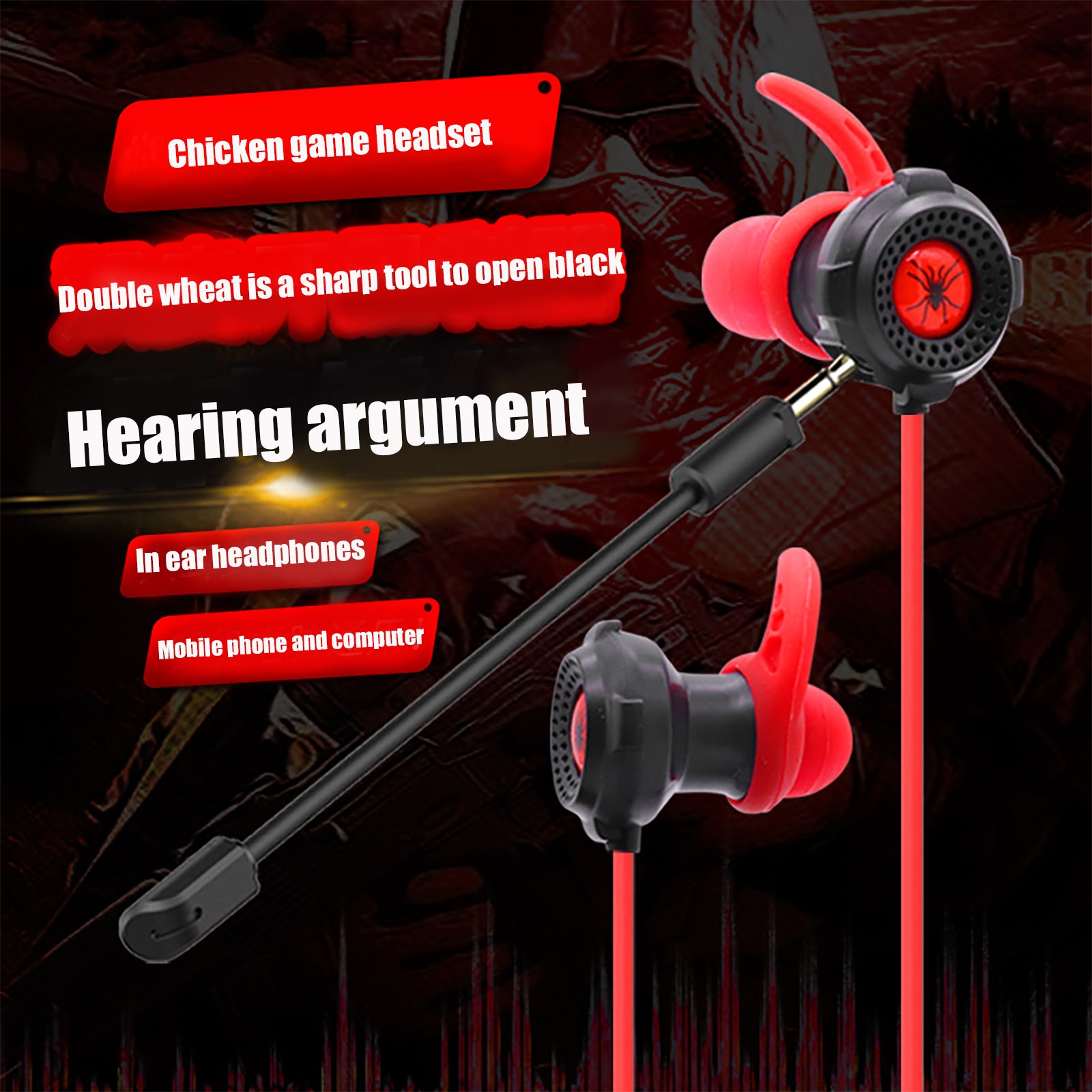 Staedy Microphone Gaming Earbuds In Ear Gaming Headset Headphones With 