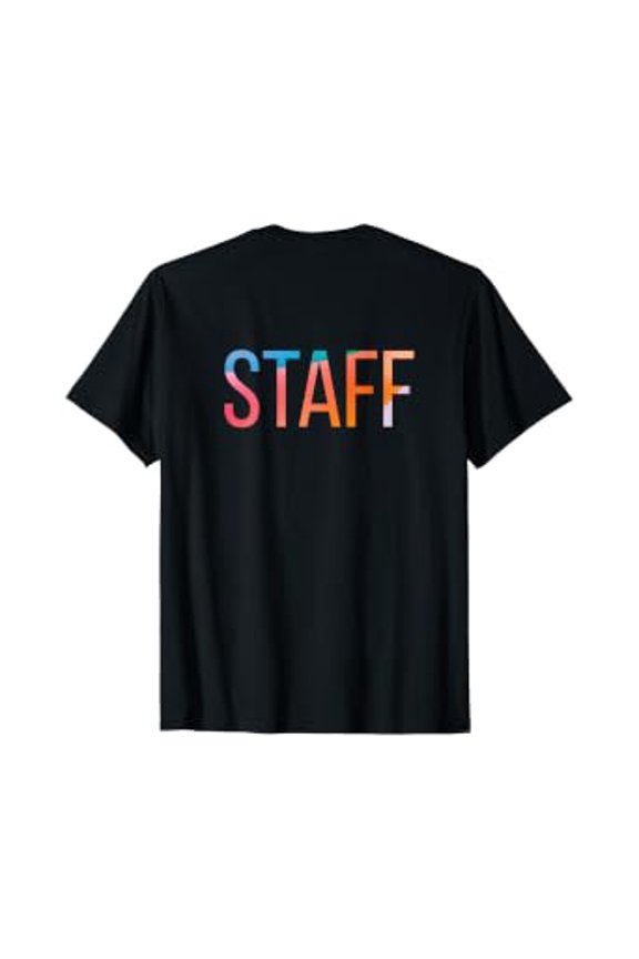Staff Back Design Cool Color Event Crew Uniform #6 T-Shirt