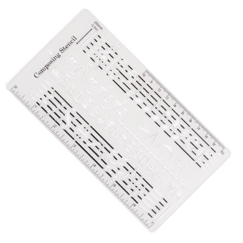 Staff Drawing Ruler Composer Number Symbols Notation Manuscript Tool ...