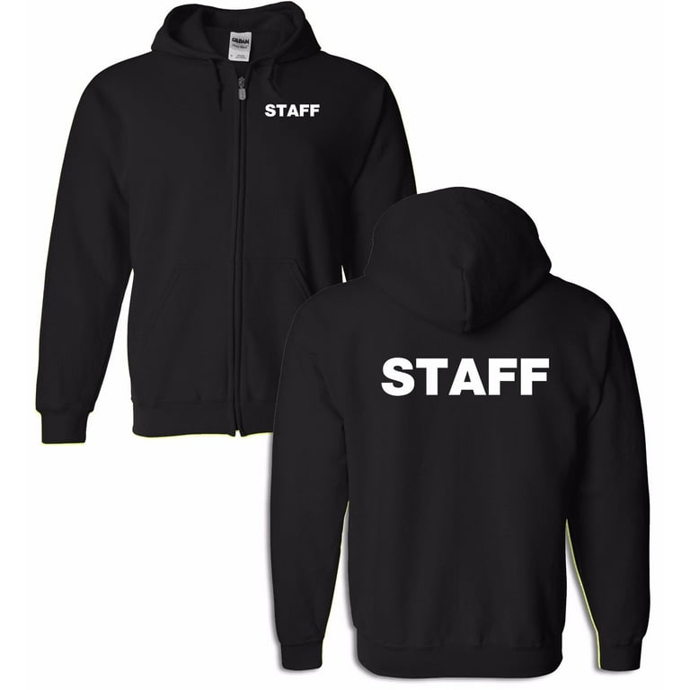 Staff Full Zip Hoodie Silkscreen Front & Back 13613 2X-Large