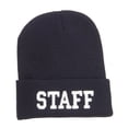 thumbnail image 1 of Staff Letter Embroidered Long Beanie - Navy OSFM, 1 of 5