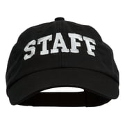 Staff Letter Embroidered Low Profile Washed Cap - Black OSFM