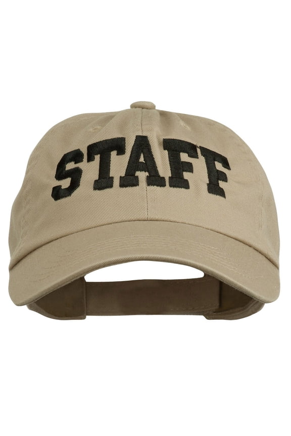 Staff Letter Embroidered Low Profile Washed Cap - Khaki OSFM