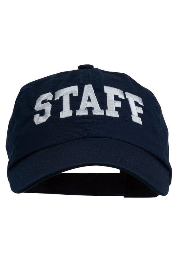 Staff Letter Embroidered Low Profile Washed Cap - Navy OSFM