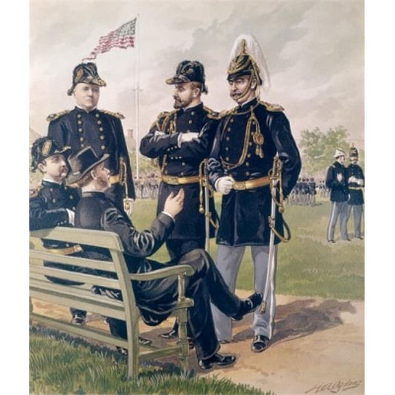 Staff & Line Officers Full Dress Chaplain 1888. Ogden Henry Alexander 1856-1936 American Poster Print - 18 x 24 in.