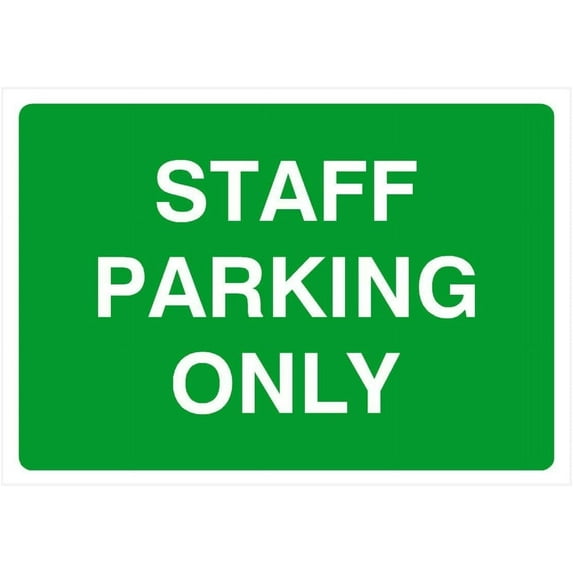 Staff Parking Only Sign Parking Signs & Permits Metal Sign Tin Sign 8x12 Inch - Caution Safety Warning Security Signs Indoor & Outdoor Signs for Home, Office, Work