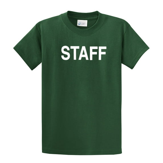 Staff Short Sleeve T-shirt Concert Party Event Festival Etc.-Fg-2X Forest Green