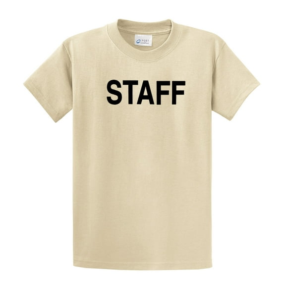 Staff Short Sleeve T-shirt Concert Party Event Festival Etc.-Nat-3X