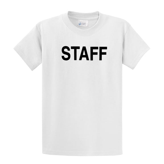 Staff Short Sleeve T-shirt Concert Party Event Festival Etc.-White-5Xl