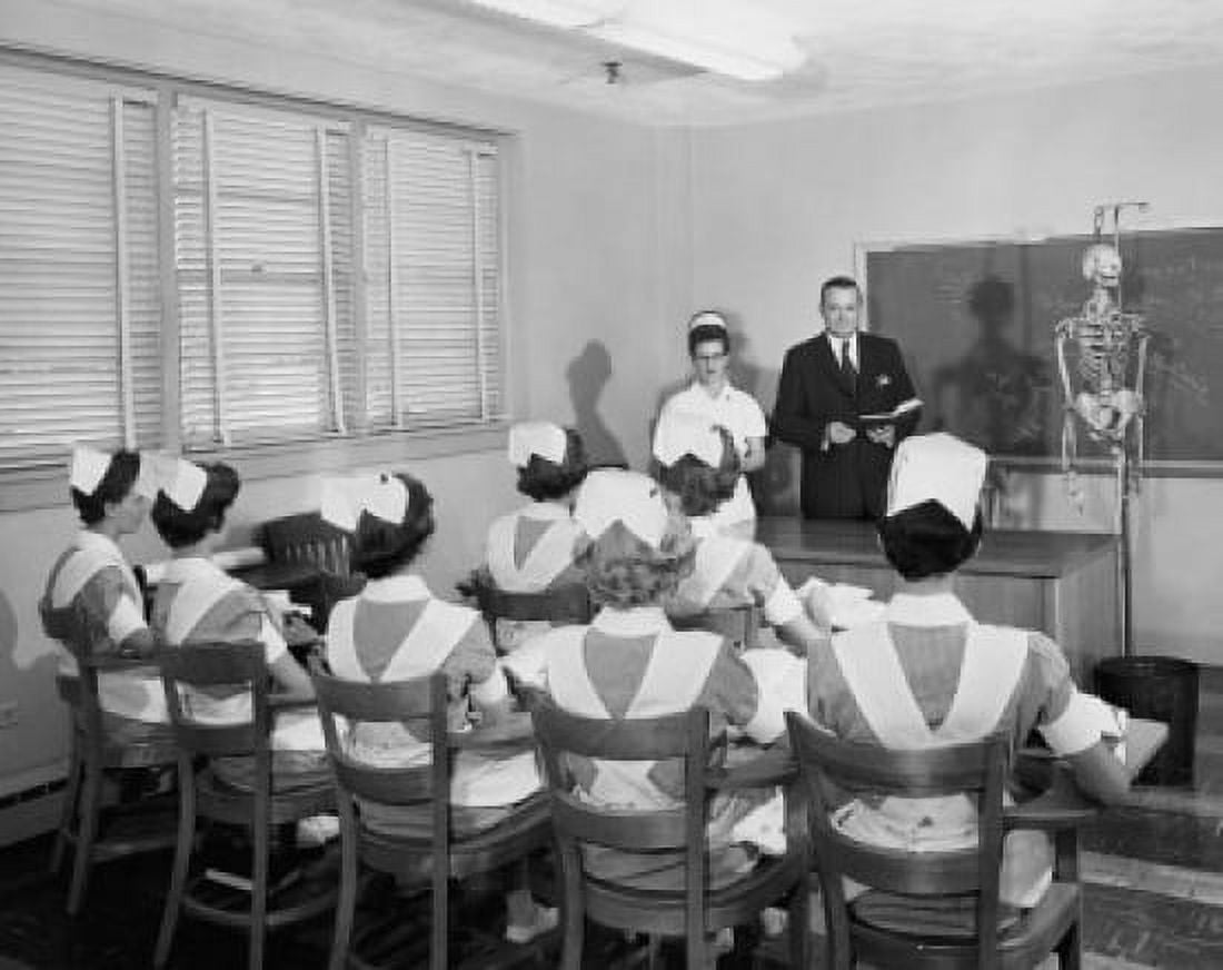 Staff doctor delivering a lecture to nurses Northampton-Accomack Memorial Hospital Nassawadox Virginia USA Canvas Art - (24 x 36)