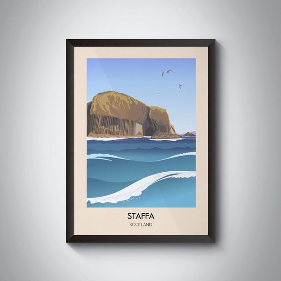 Staffa Scotland Inner Hebrides Fingal's Cave Island Artwork Unframed Paper Print