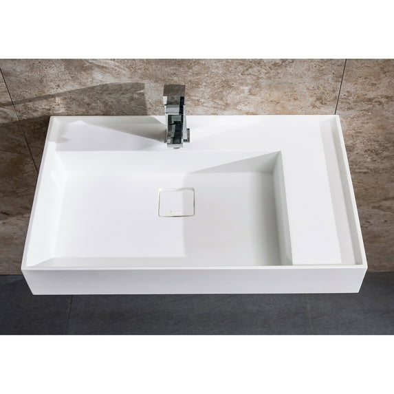 Stafford 36" Single Bathroom Sink, ADA Compliant White 18D x 36W x 5H