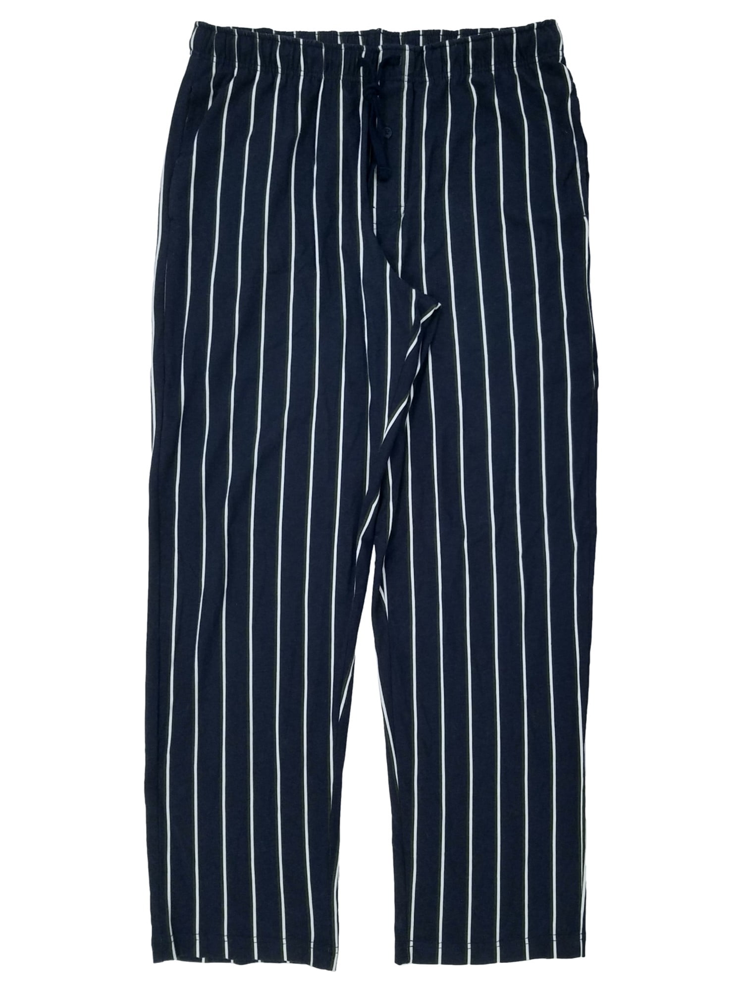 Stafford Mens Navy Blue Stripe Knit Sleep Pants Lounge Pants Pajama Bottoms XL