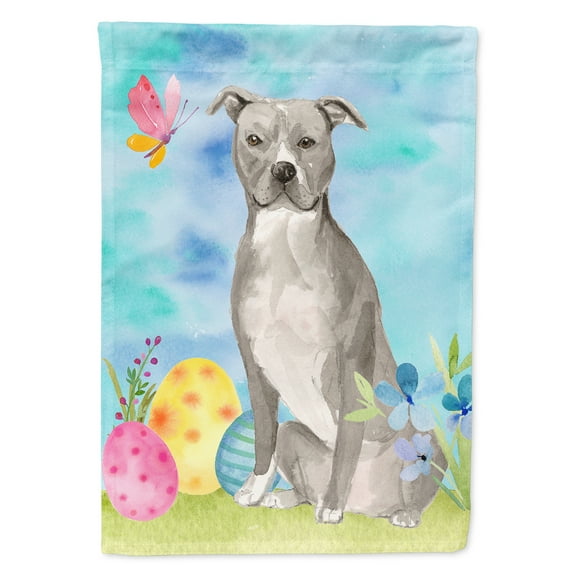 Staffordshire Bull Terrier Easter Garden Flag