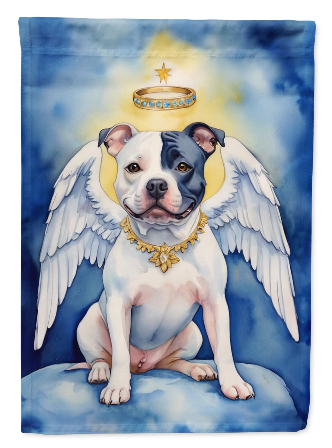 Staffordshire Bull Terrier My Angel House Flag 28 in x 40 in