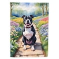 thumbnail image 1 of Staffordshire Bull Terrier Spring Path House Flag, 1 of 7
