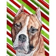 thumbnail image 1 of Staffordshire Bull Terrier Staffie Candy Cane Christmas Flag Garden Size, 1 of 1