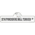 thumbnail image 1 of Staffordshire Bull Terrier Street Sign | Indoor/Outdoor | Dog Lover Funny Home Décor for Garages, Living Rooms, Bedroom, Offices | SignMission personalized gift | 24" Wide, 1 of 5