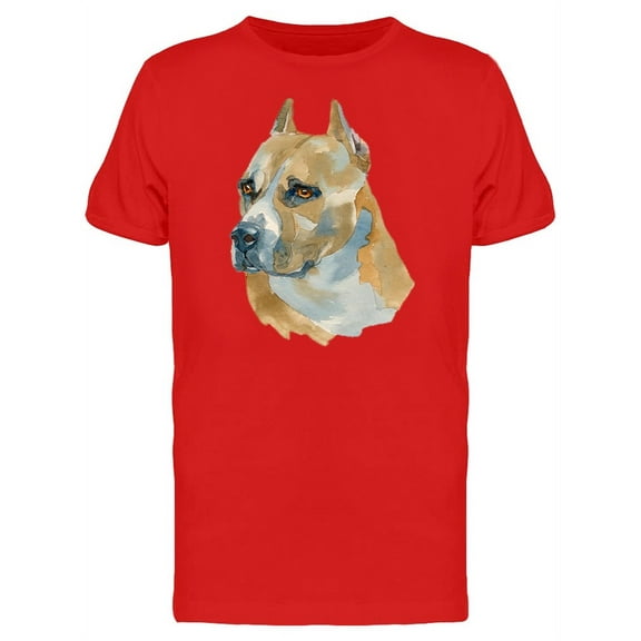 Staffordshire Terrier Head T-Shirt Men -Image by Shutterstock, Male Large