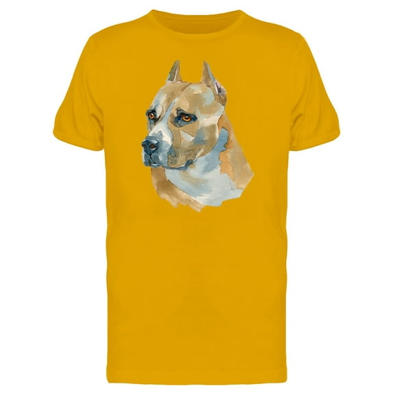 Staffordshire Terrier Head T-Shirt Men -Image by Shutterstock, Male Medium