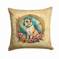 thumbnail image 1 of Staffordshire Terrier and Flowers Fabric Decorative Pillow 18 in x 18 in, 1 of 5