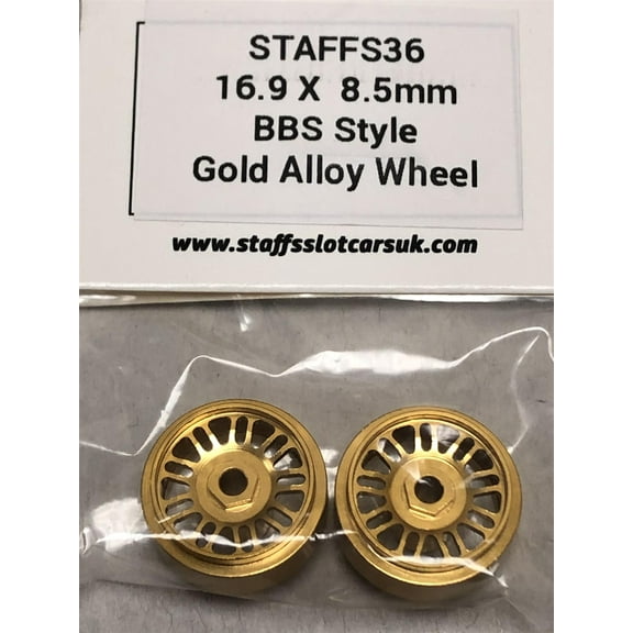 Staffs Aluminium BBS Style Wheels in Gold 16.9x8.5mm STAFFS36