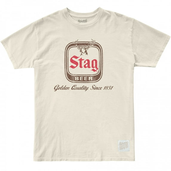 Stag Beer Logo Since 1851 Vintage Style T-Shirt-Small