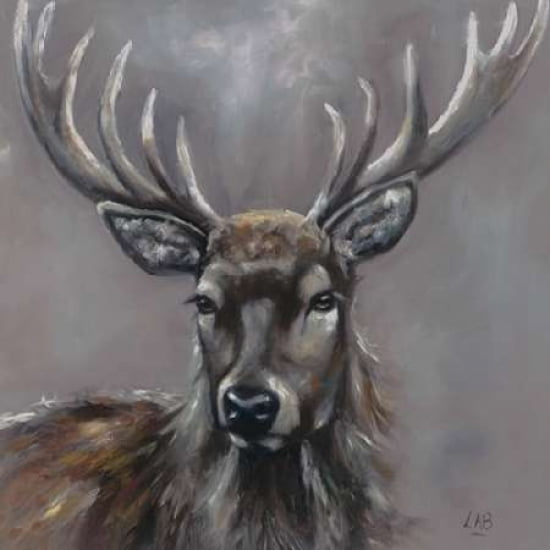 Stag Canvas Art - Louise Brown (24 x 24)