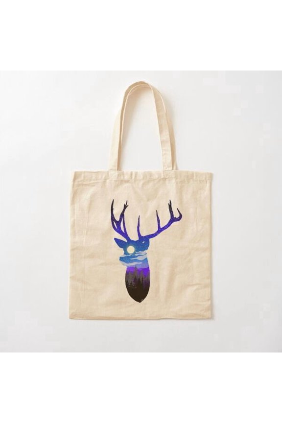 Stag Canvas Tote Bags, Reusable Shopping Bag