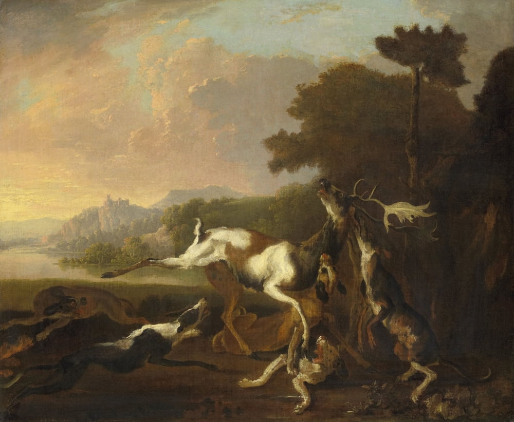 Stag Hunt Canvas Art - (36 x 24)