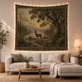 thumbnail image 1 of Stag in a Tranquil Wilderness Landscape, Serene Rustic for Wildlife Fans, Nature Inspired Decor, Housewarming Gift Tapestry Wall Hanging for Living Room, Bedroom and Study Room, 1 of 7