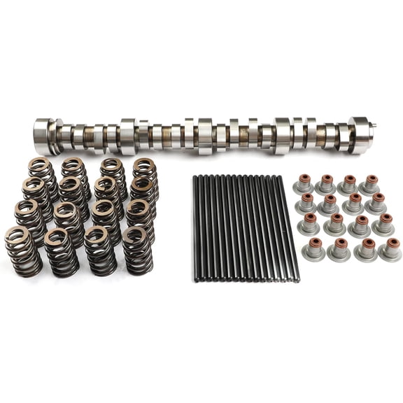 Stage 2 Camshaft Kit Springs valve stem seals & 7.4'' Push rods for 1999-2013 Gen 3/4 LS 4.8 5.3 5.7 6.0 6.2L