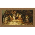 thumbnail image 1 of Stage 40x22 Large Gold Ornate Wood Framed Canvas Art by Adolphe Thomas Monticelli, 1 of 2