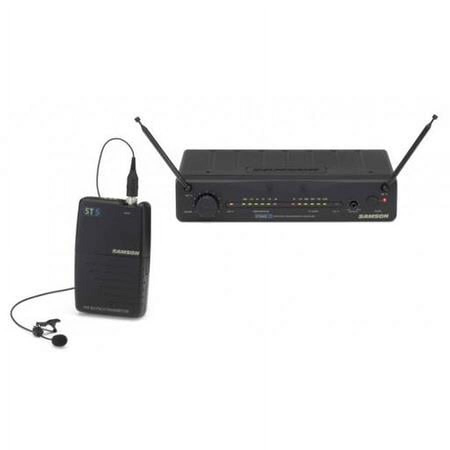 Stage 55 Wireless Lavalier Microphone System, Includes ST5 Beltpack Transmitter, SR55 Wireless Receiver, and LM10BM Lavalier Microphone (Channel 07: 195.6MHz) - image 1 of 2