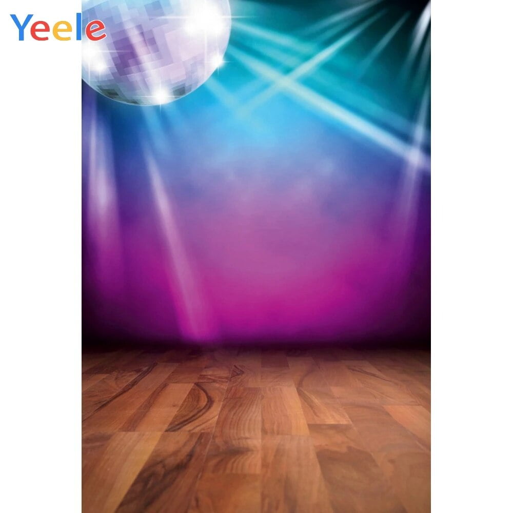 Stage Backdrops Shiny Spotlights Wood Floor Kid Baby Play Shower