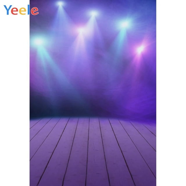 Stage Backdrops Shiny Spotlights Wood Floor Kid Baby Play Shower