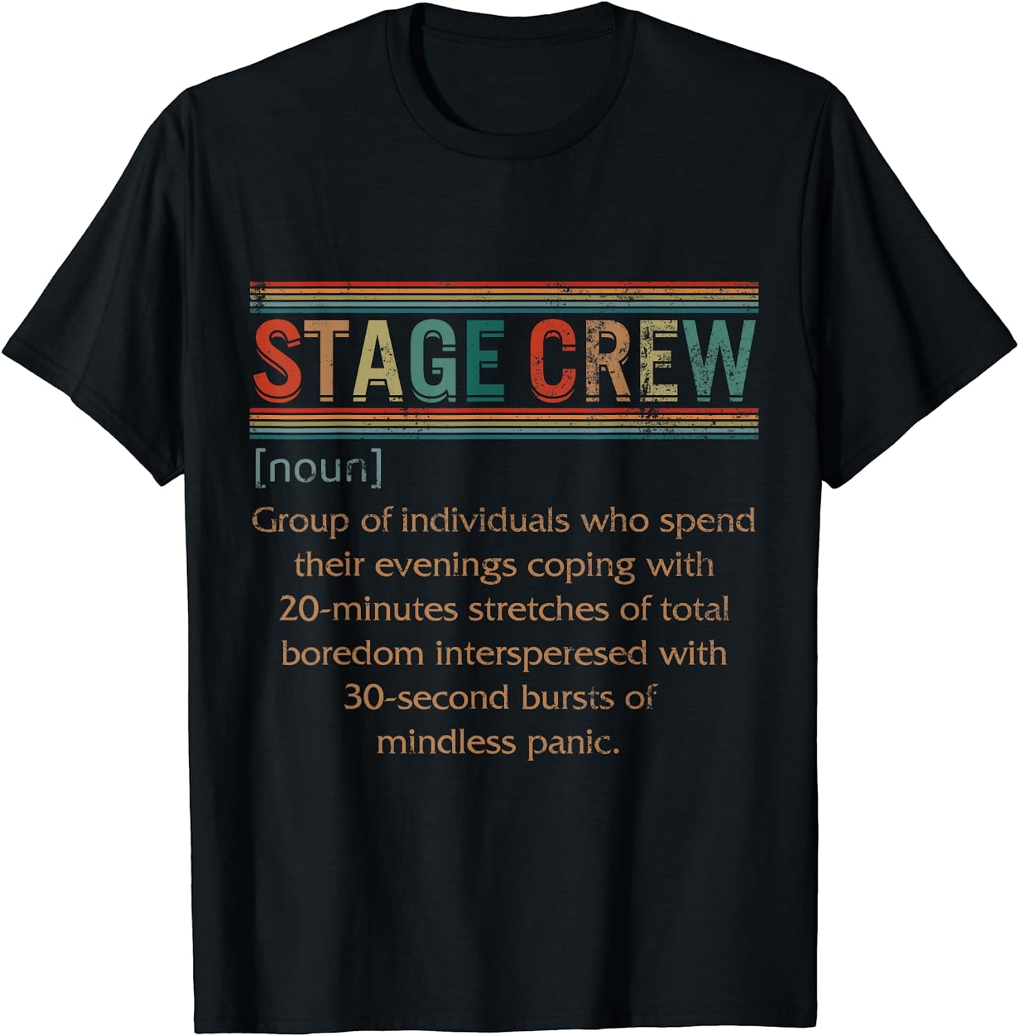 Stage Crew Definition Stage Tech Theater Technical Christmas TShirt