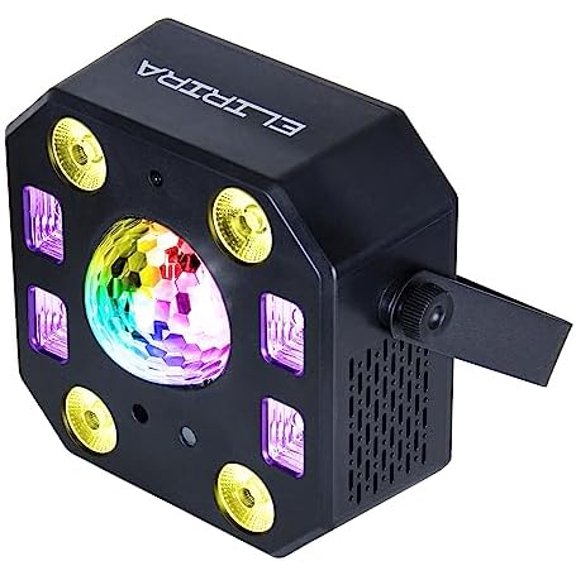 Stage DJ Party 5 in 1 Mixed Effect Lights with Magic Ball, LED Par Pattern Lights and Strobe/UV,Sound Activated Disco with Remote DMX Control, Great for Wedding/Church/Club/Party$$Music