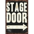 thumbnail image 1 of Stage Door Theatre Music Actor Musician Performer Gift Metal Sign Plaque Wall Art Decorations Room Rules Sign House Stuff Garden Bathroom Bedroom Outdoor House Sign Decor 12x16 Inch, 1 of 6