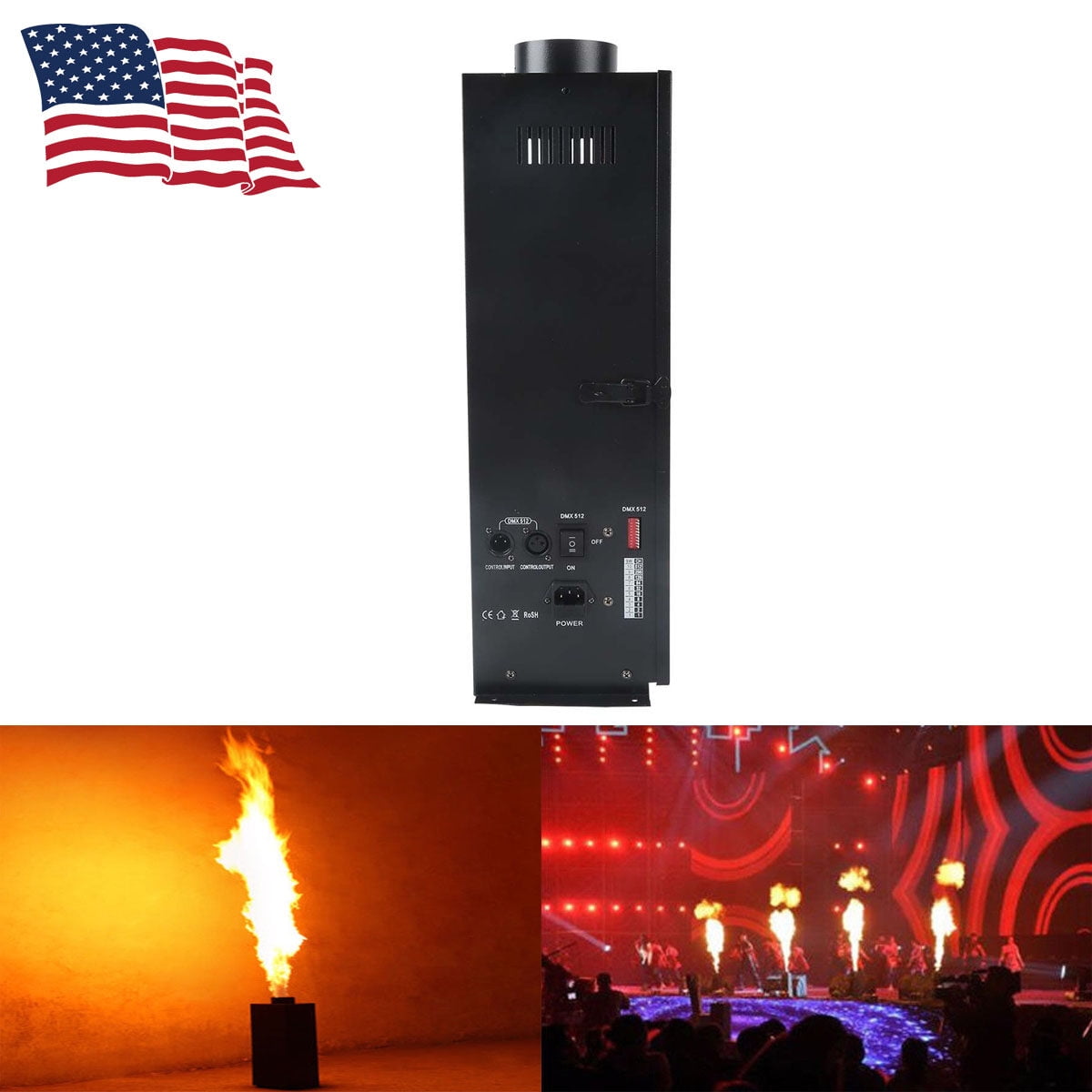 Stage Effects Flame Machine Fire Spraying Machine with DMX512 Control