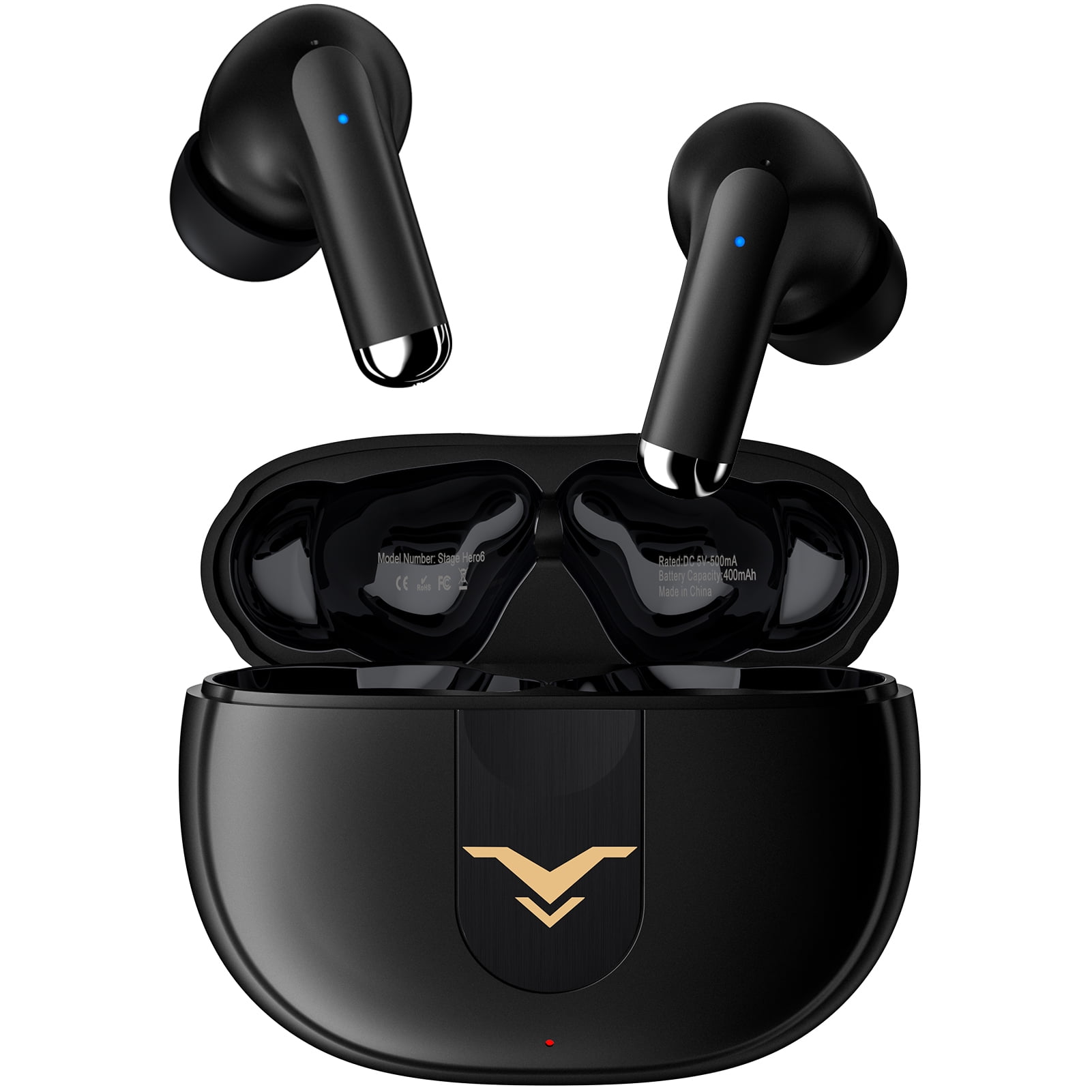Stage Hero6 ANC true wireless earbuds, active noise cancellation and transparent mode, Bluetooth 5.2 wireless earphones with 4 microphones for call, 35H playback time with fast charging, dual modes