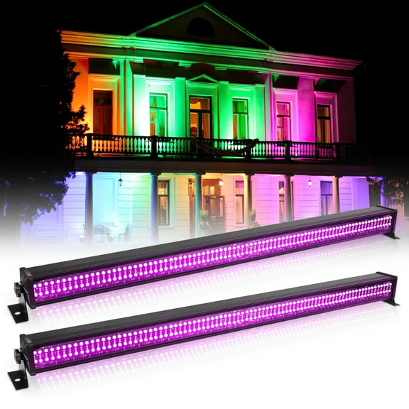 Stage Light Bar, 336 LEDs 70W RGBW Dj Light Bar Wash Lights Wall Washer Strip DMX Control Dj Stage Lighting for Indoor Disco Party Church Birthday Bar Wedding 2PACK