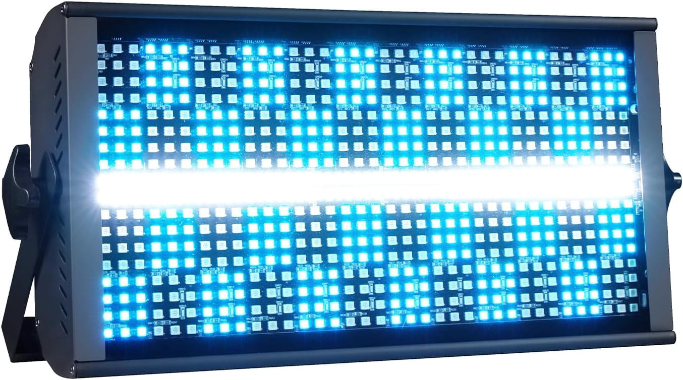 Stage Light Bar LED 200W DJ Strobe Light 768 LEDs RGBW DJ Lights with 46 Zones Chasing, Wash Lighting Uplights Sound Activated DMX 512 for Stage Lighting Bars Party Wedding Show