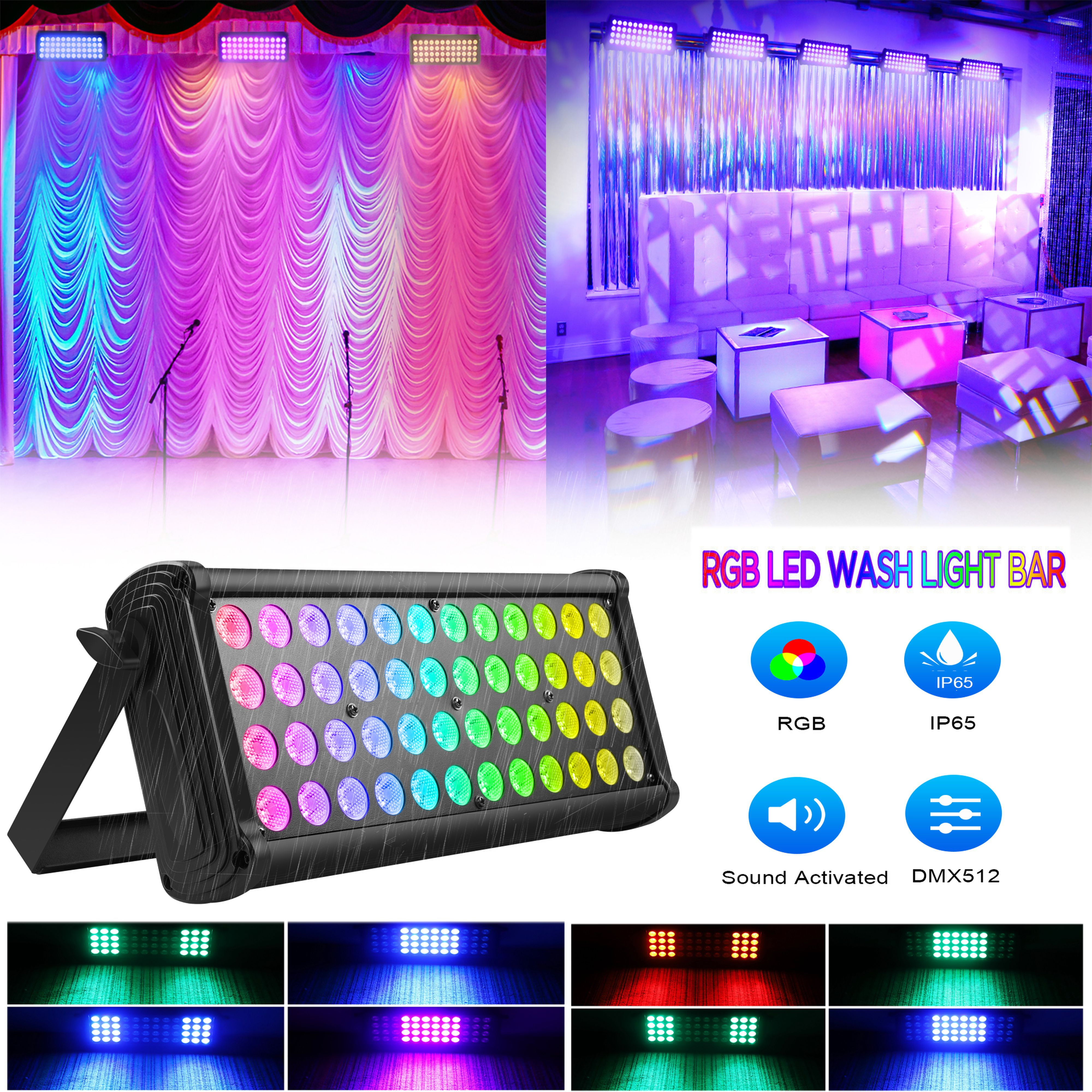 Stage Light Bar Wash Light,48LEDs RGB DJ Lights BarSound Activated