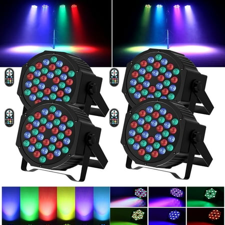 4Pack Stage Lights 36 LED Par Lights with Wireless Remote Sound Activated DMX Control for DJ Party Effect Lighting price history and forecast - JAJALUYA StageGlow