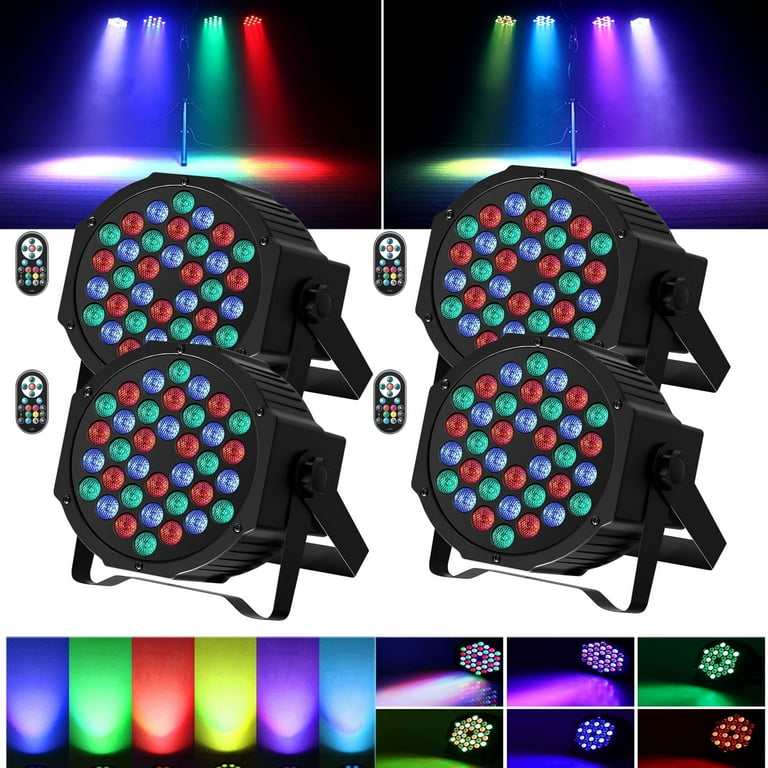 36 LED Stage Lights for BAR DISCO EQUIPMENT- Wireless Remote, DMX
